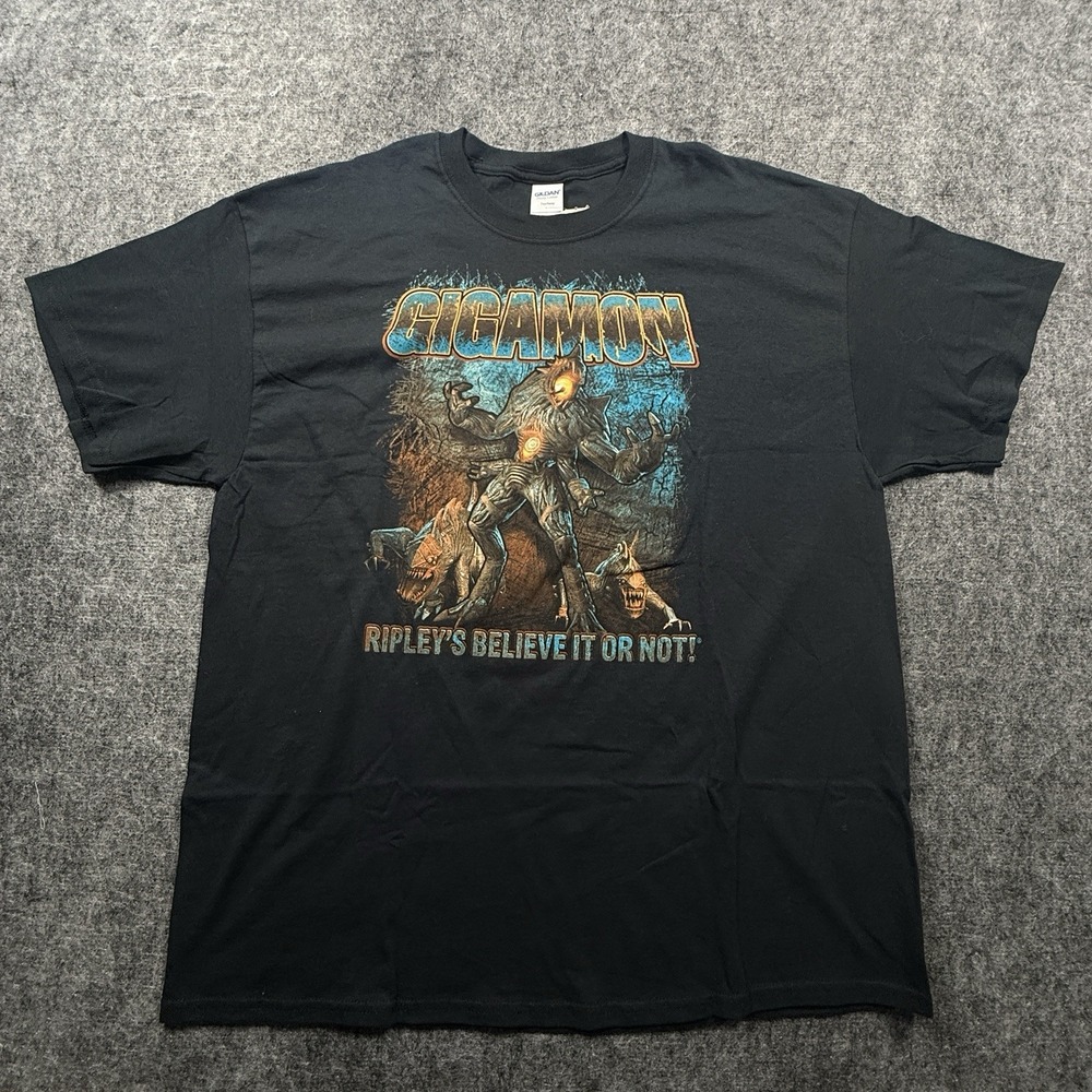 Ripley's Believe It or Not Gigamon Monster T-Shirt Men's XL Black NWT